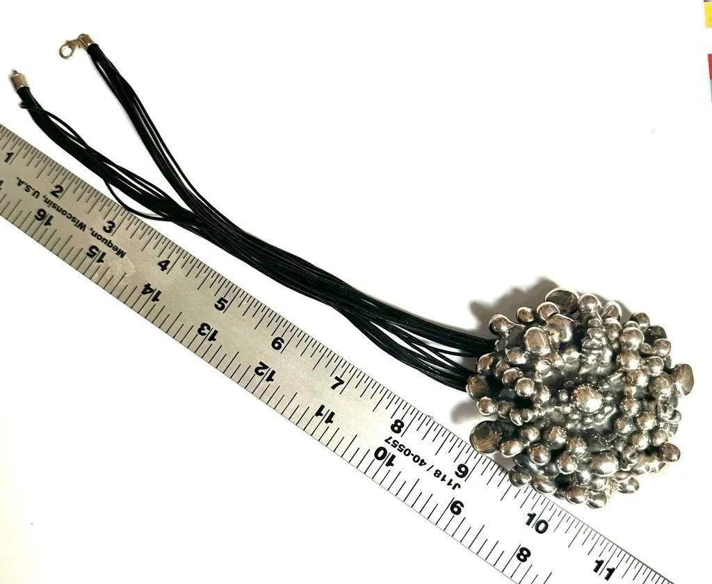 Israeli Sterling silver Electroform Bubble Pendant Necklace - Image 8