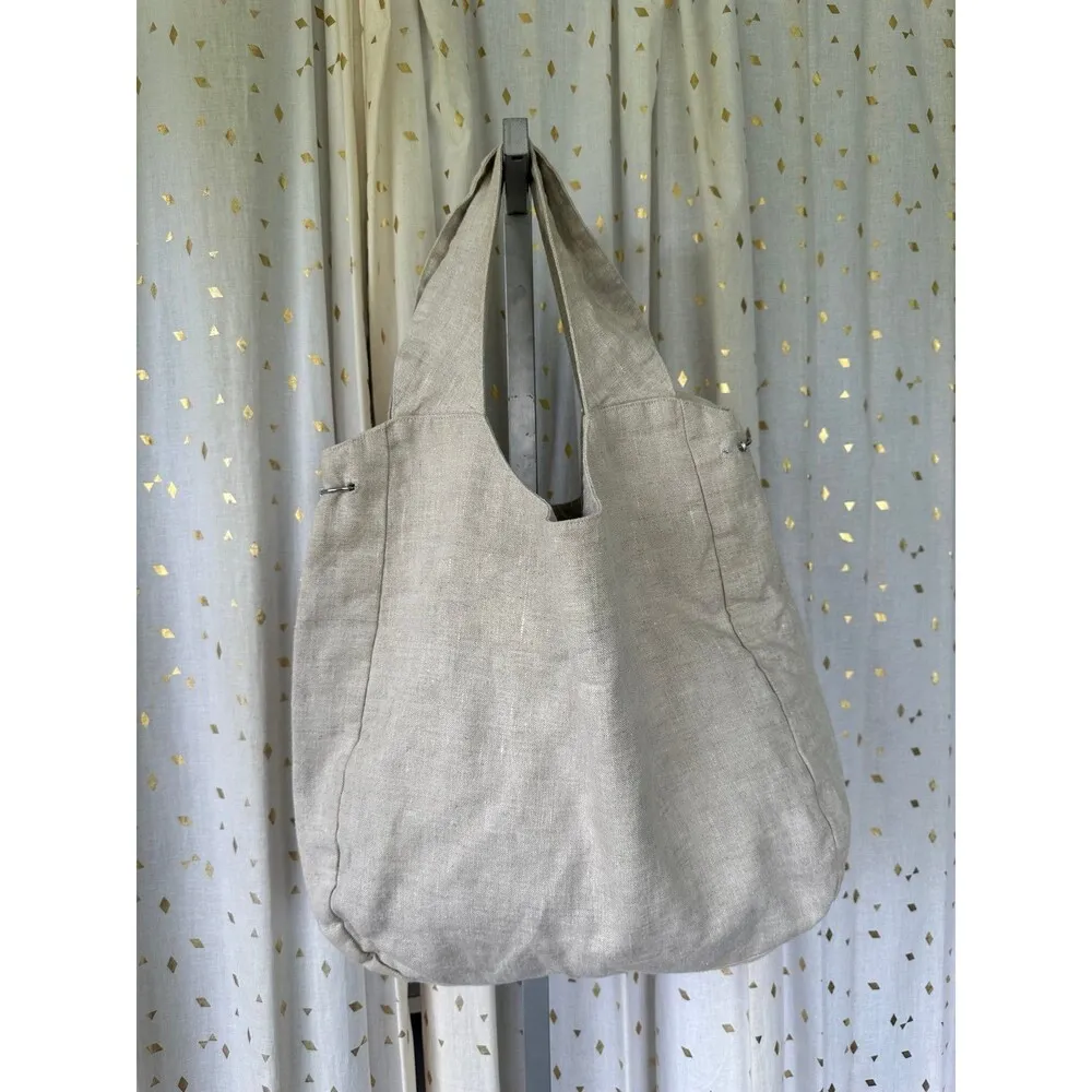 Unbranded Reversable Hawaiian Print Tropical Hibiscus Canvas Open Tote Bag - Image 3