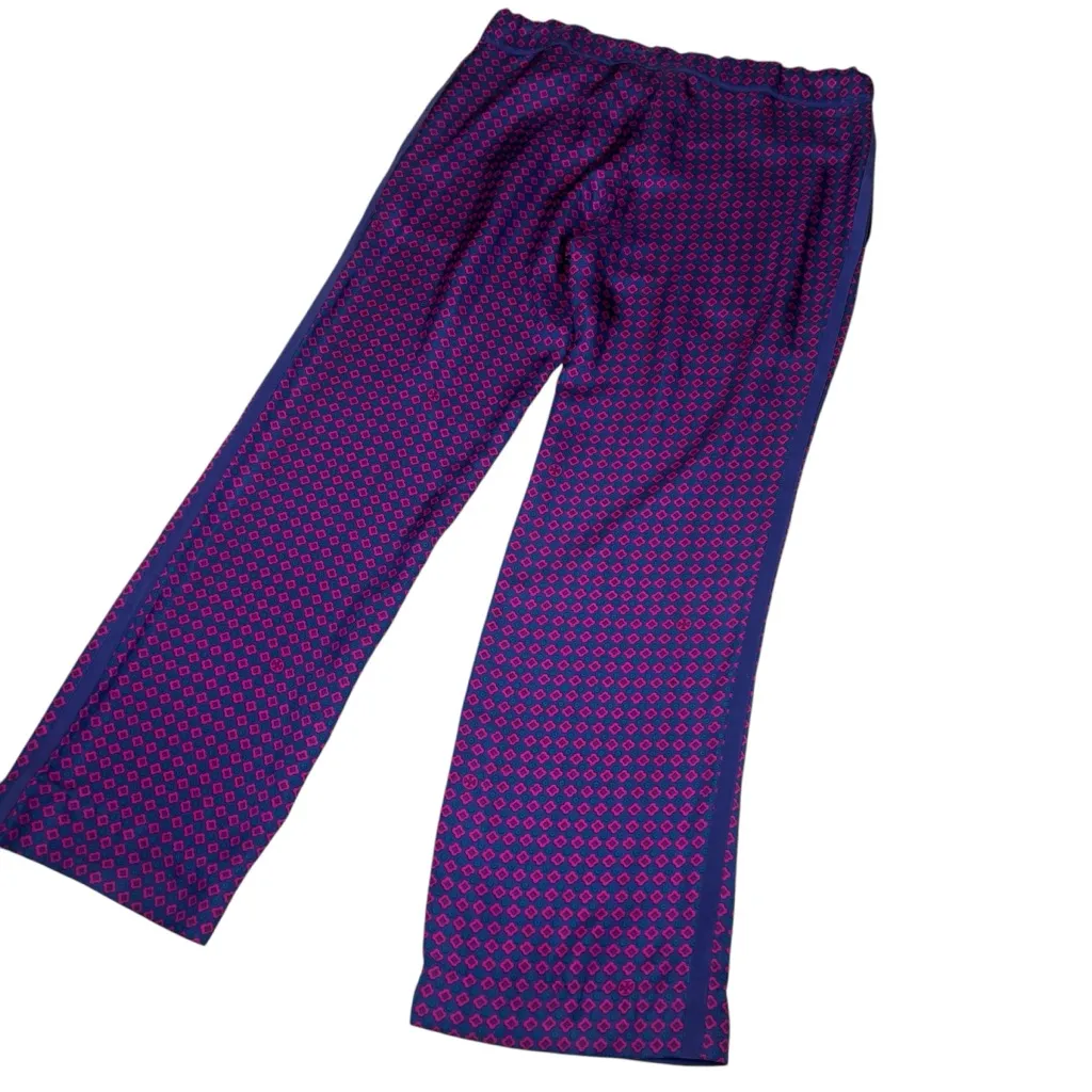 Tory Burch Drawstring Waist 100% Silk Geo Print Pajama Pants - Image 10