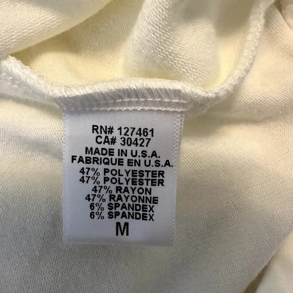 Wildfox Sweater Ski List Winter Pullover Lightweight Crew Neck White Medium NWT - Image 4