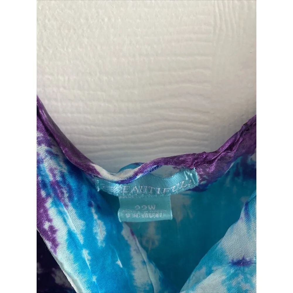 Beautiful!‎ Womens 22W Beach Coverup Tie Dye Beach Resort Vacation - Image 4