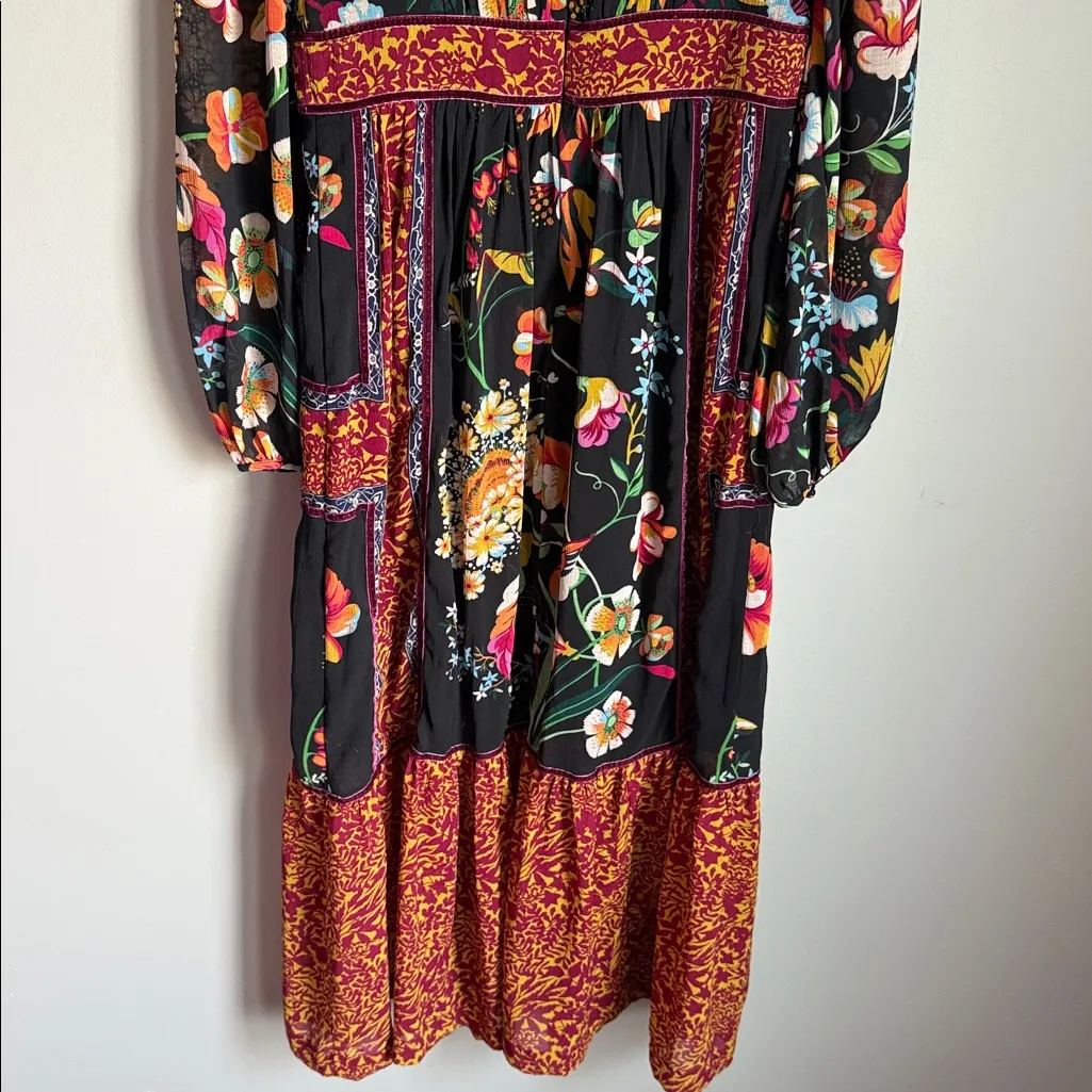 Anthropologie Adair Velvet-Trimmed Midi Dress 4 - Image 9