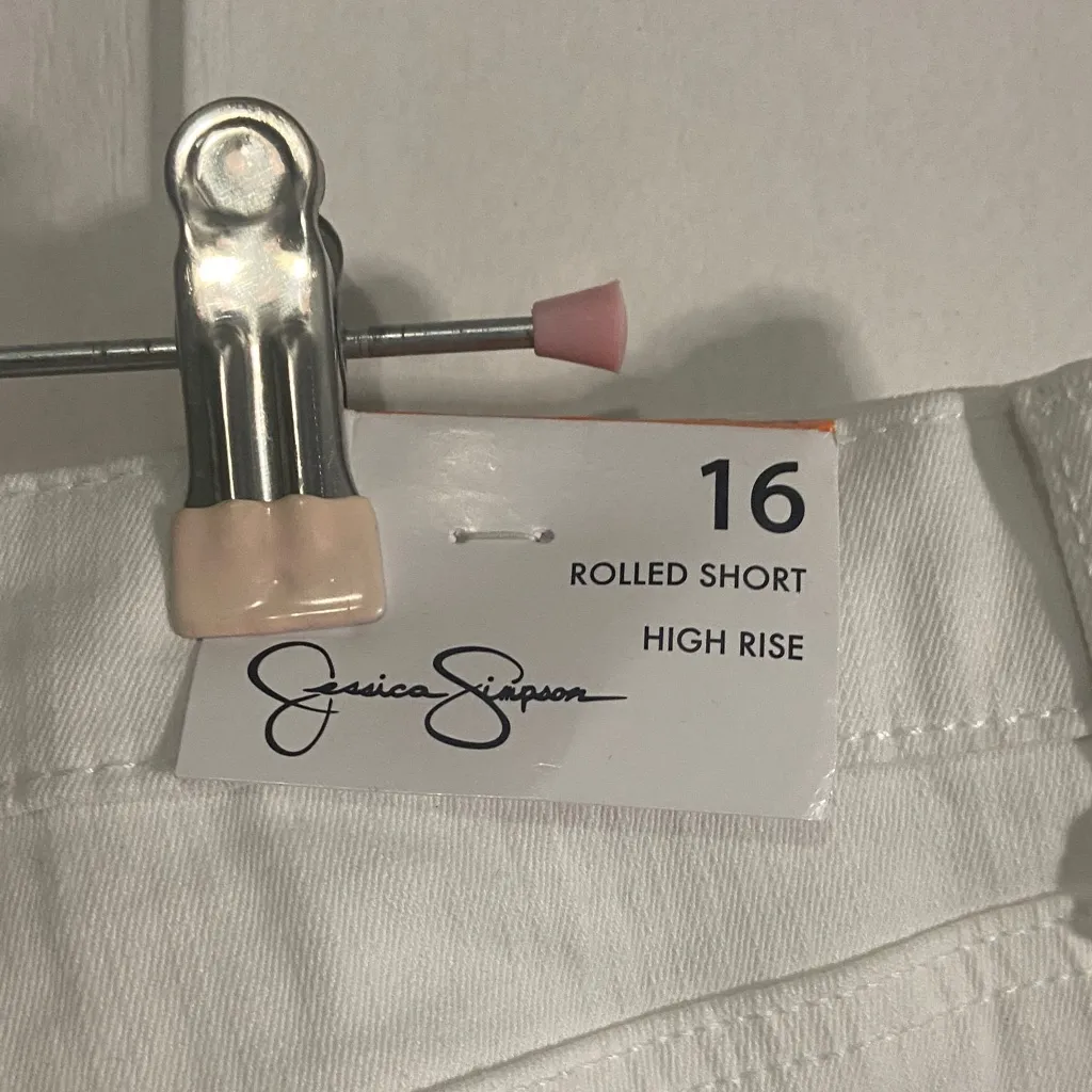 Jessica Simpson Classic White Denim Shorts - Image 6