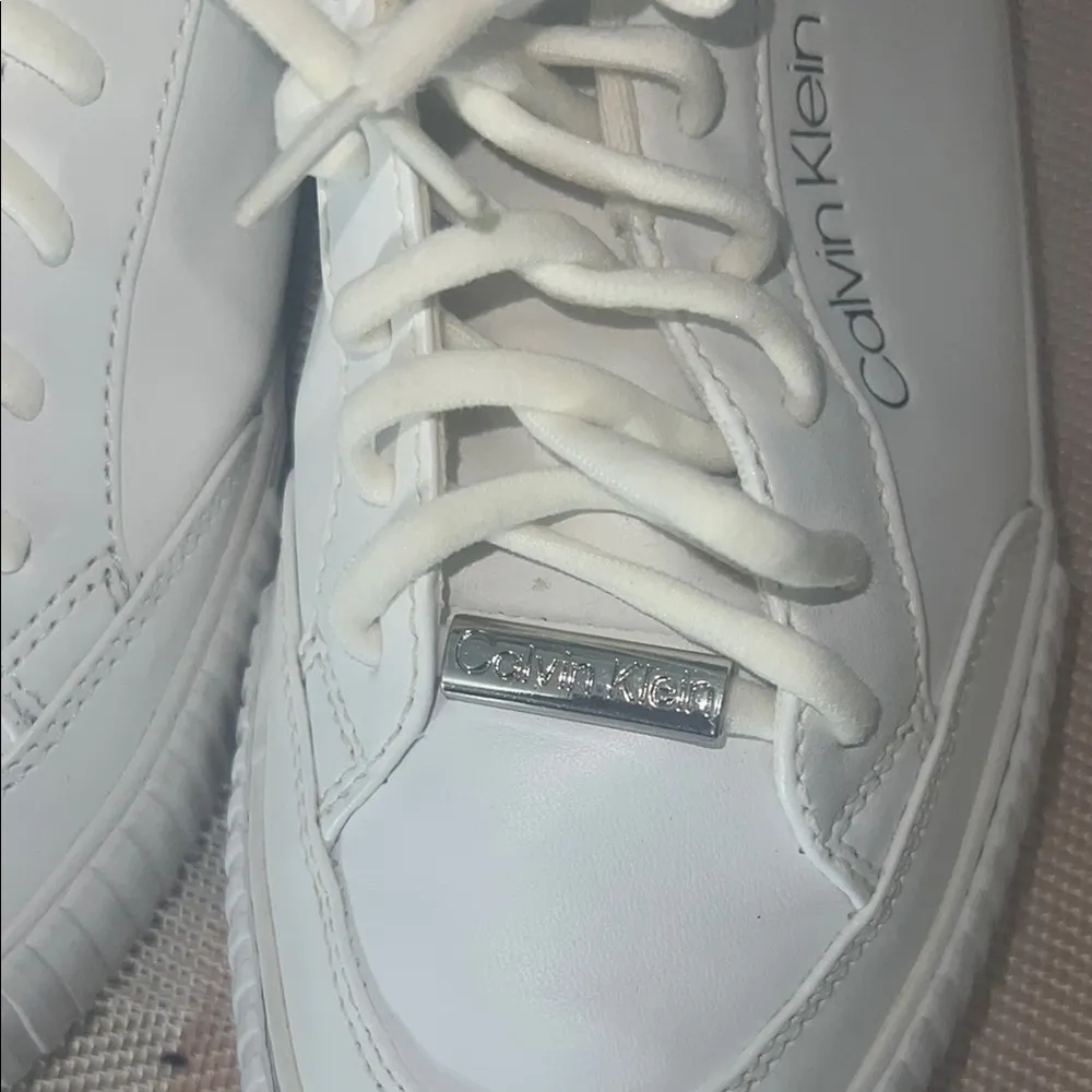 Calvin Klein White Leather Sneakers - Image 7