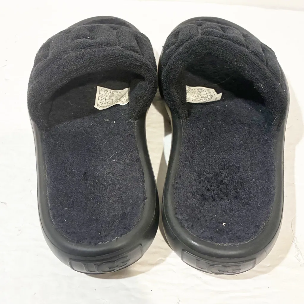 UGG Size 6 Mini Slide Black Womens Flip Flops Sliders‎ Sandals - Image 4