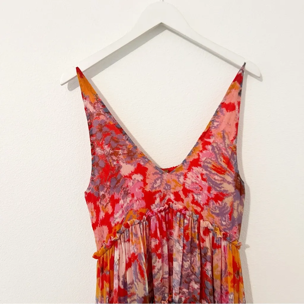 Free People Julianna Maxi Dress Red Cherry Floral XS - Image 6