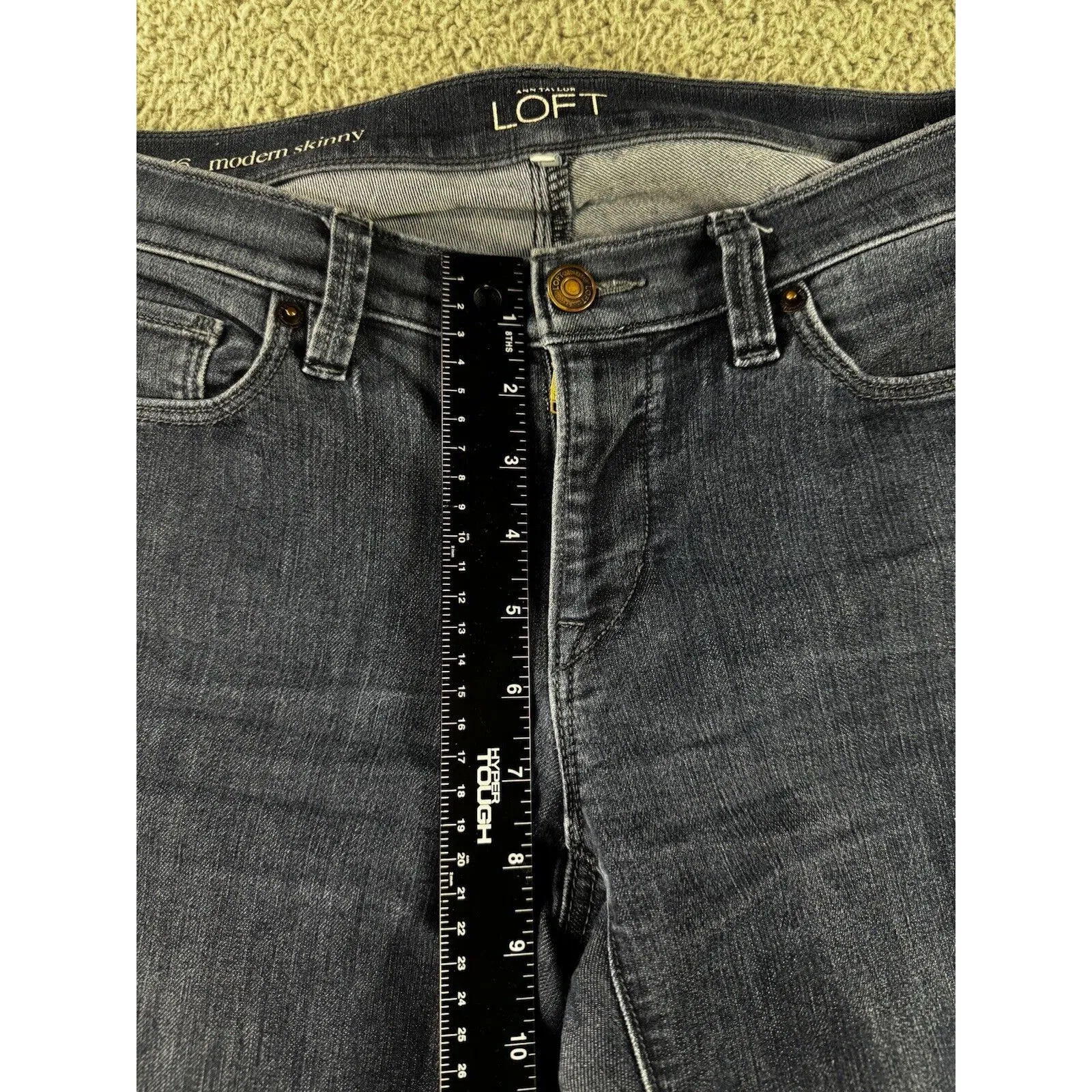 Ann Taylor Loft Jeans Women 28/6 Modern Skinny‎ Low Rise Dark Wash Blue Denim - Image 4