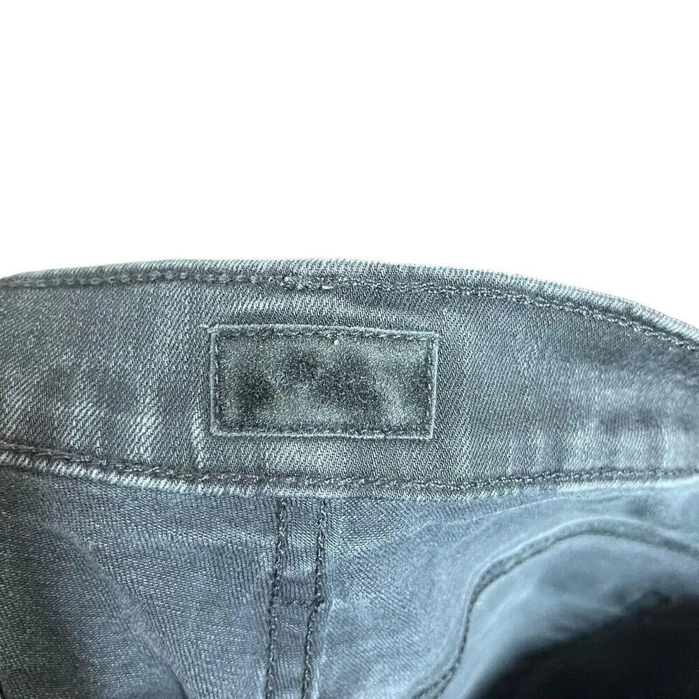 Mother The Stunner Step Fray Jeans Not Guilty Black Women’s Size 27 Raw Hem - Image 8