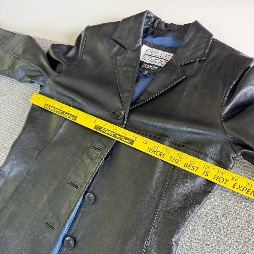 Vintage Pelle Studio Wilson’s Leather Black Leather Jacket Size Medium - Image 6