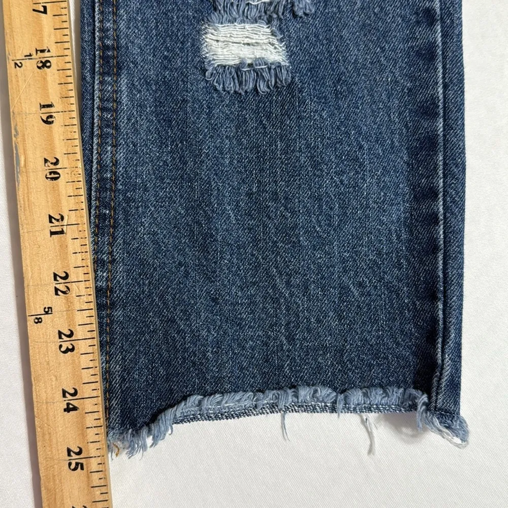 Vanilla Star size 5 90’s boyfriend distressed high waist blue jeans 5 buttons - Image 6