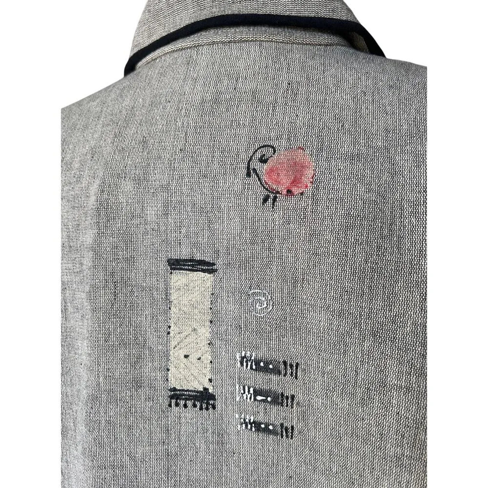 Phoenix Conexion Wearable Art Hand Painted Jacket Tribal Southwest Women Size L - Image 10