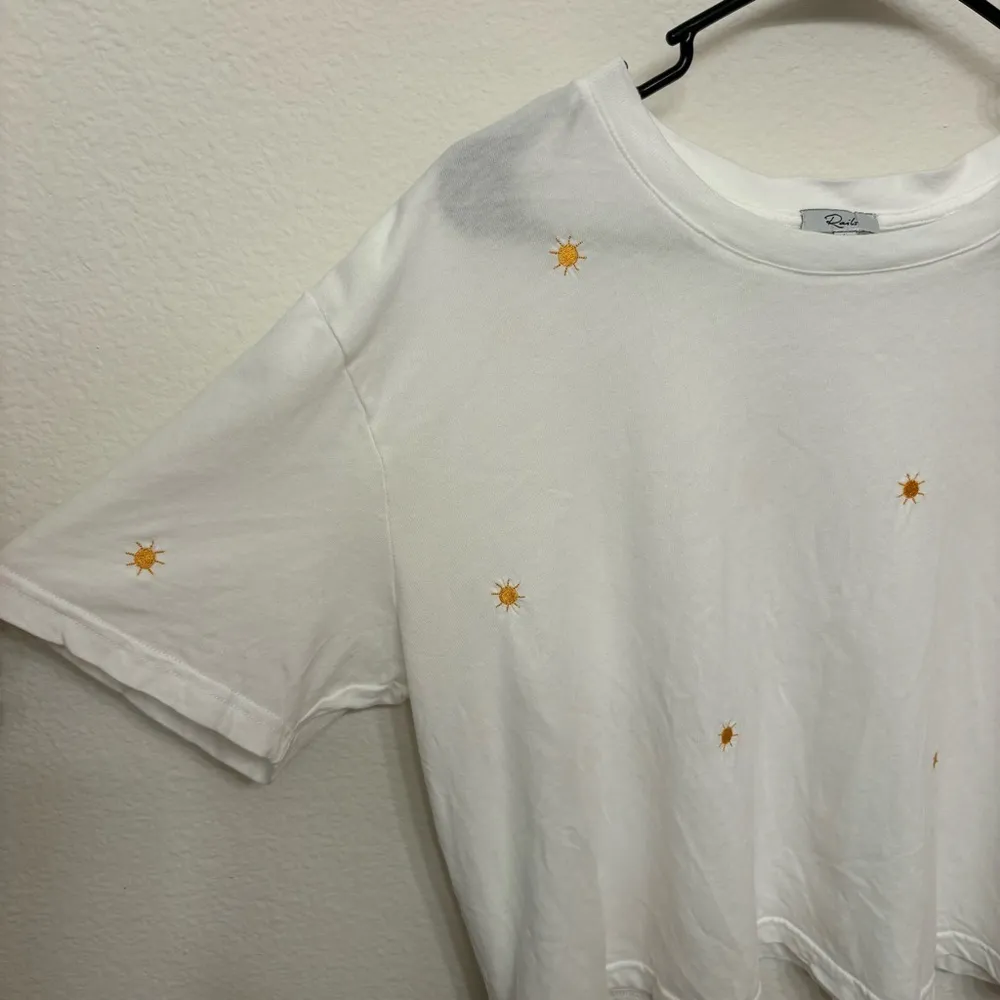 Rails  The Boxy Crew Tee Embroidered Suns size L - Image 2