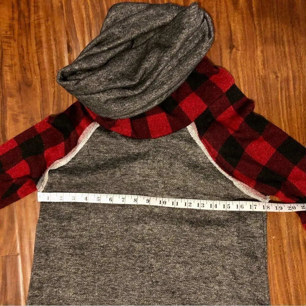 Red Buffalo Sleeve Cowl Neck Tunic From 12PM by Mon Ami, size Small Gray - Image 8