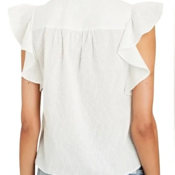 Intermix Florance Flutter Sleeve Blouse NEW With‎ Tags - Size S. - Image 14