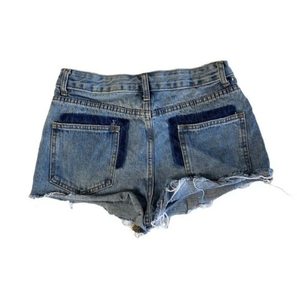 Tobi High Rise‎ Distressed Raw Hem Denim Jean Shorts 100% Cotton 26 - Image 2