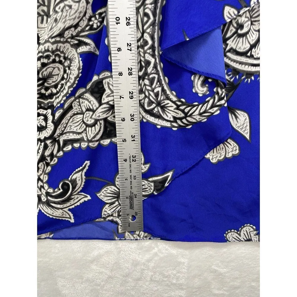 Yoana Baraschi Dress Womens 2 Balienese Blue Paisley Floral Wedding Baby Shower‎ - Image 5