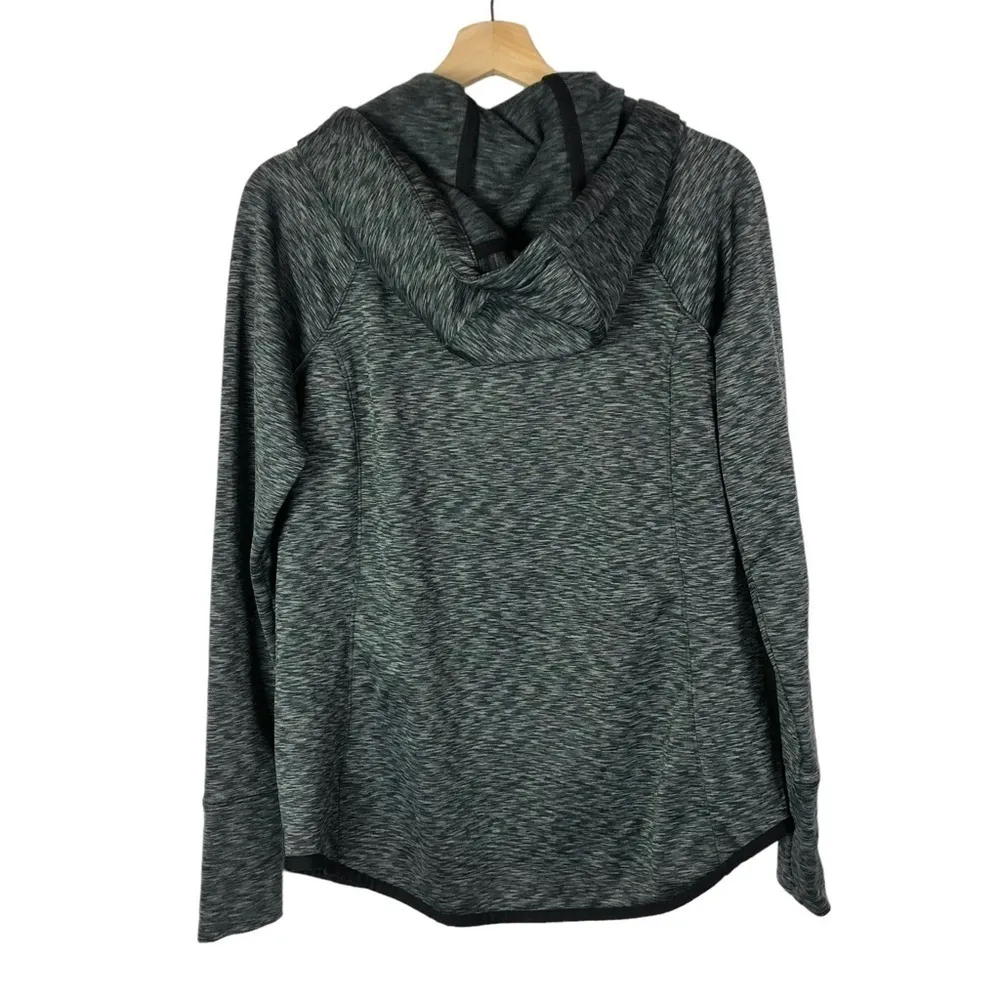 Athleta Heather Black Tranquility Athletic Hoodie Sweatshirt M - Image 2