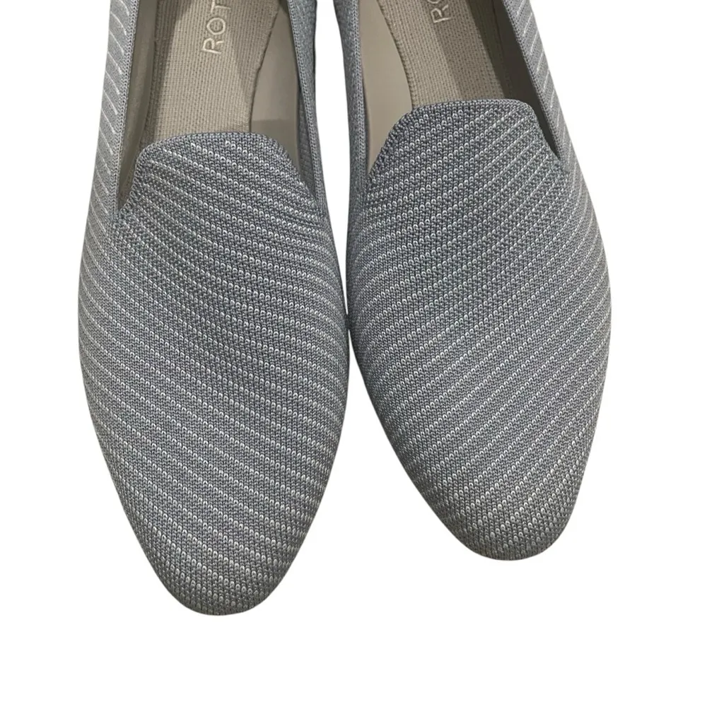 Rothys Almond Loafer in Blue Robin Twill (retired color) Shoes, Sz 9.5 - Image 4