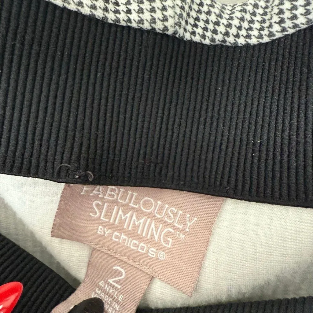 Fabulously Chico’s Women’s 2 Houndstooth Pull on Pants - Image 2