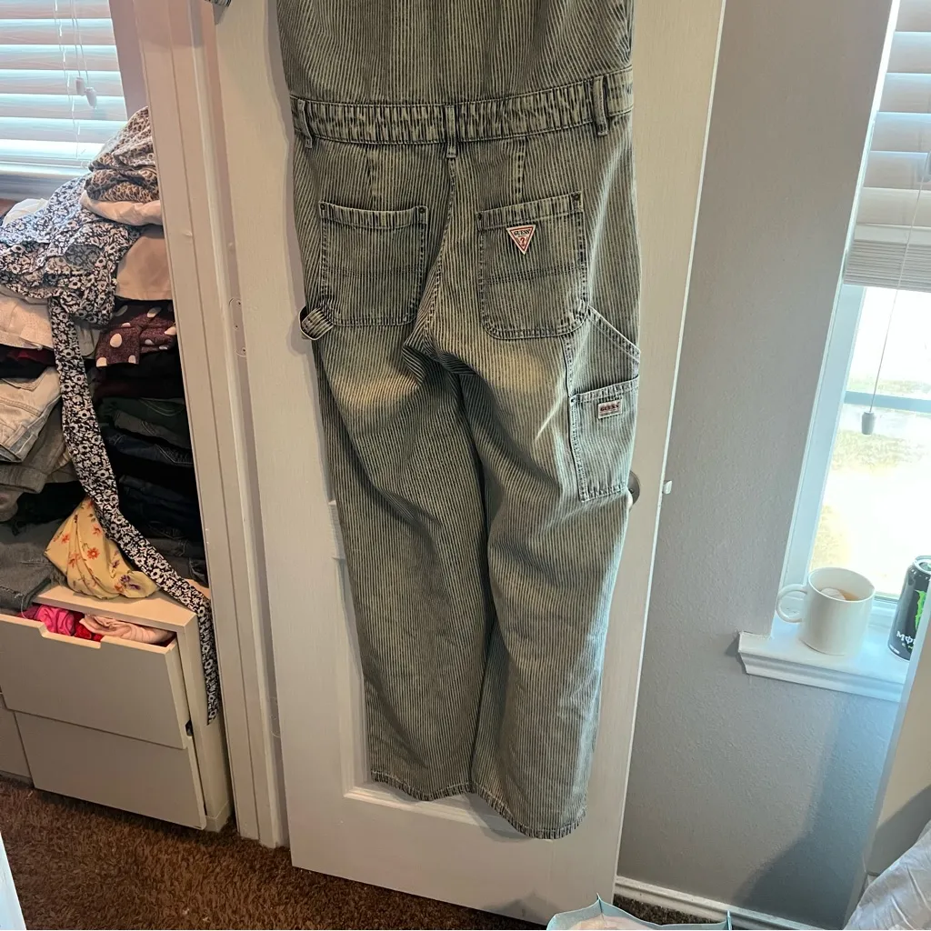 Guess Women's Striped Denim Overalls - Image 10