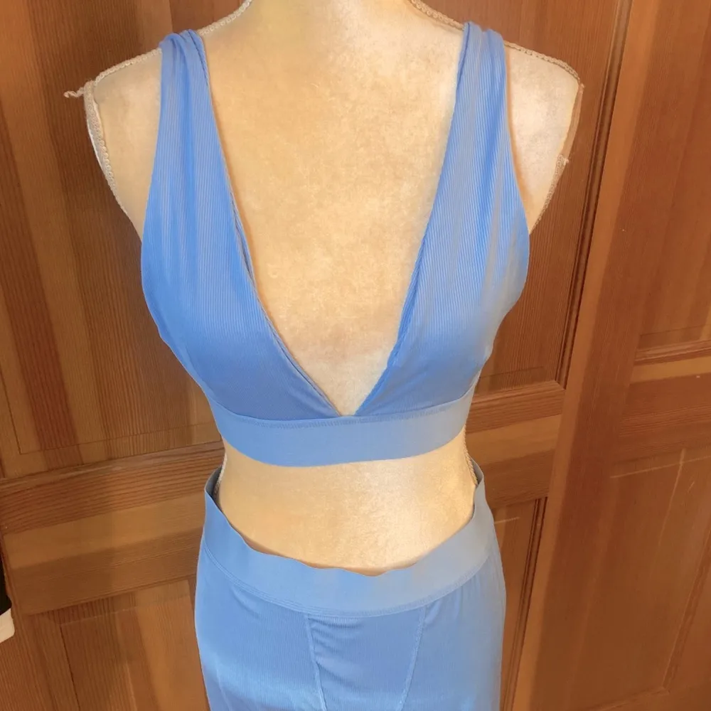 NWT, Lavishly Paris Baby Blue Bralette and Leggings Pajamas Set Size undefined - Image 15