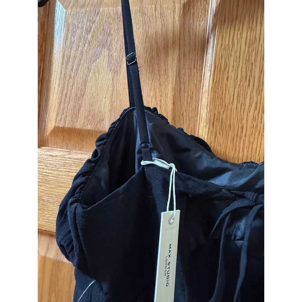 MAX STUDIO Tie Back Wide Leg Crepe Jumpsuit - Size XS - Image 13