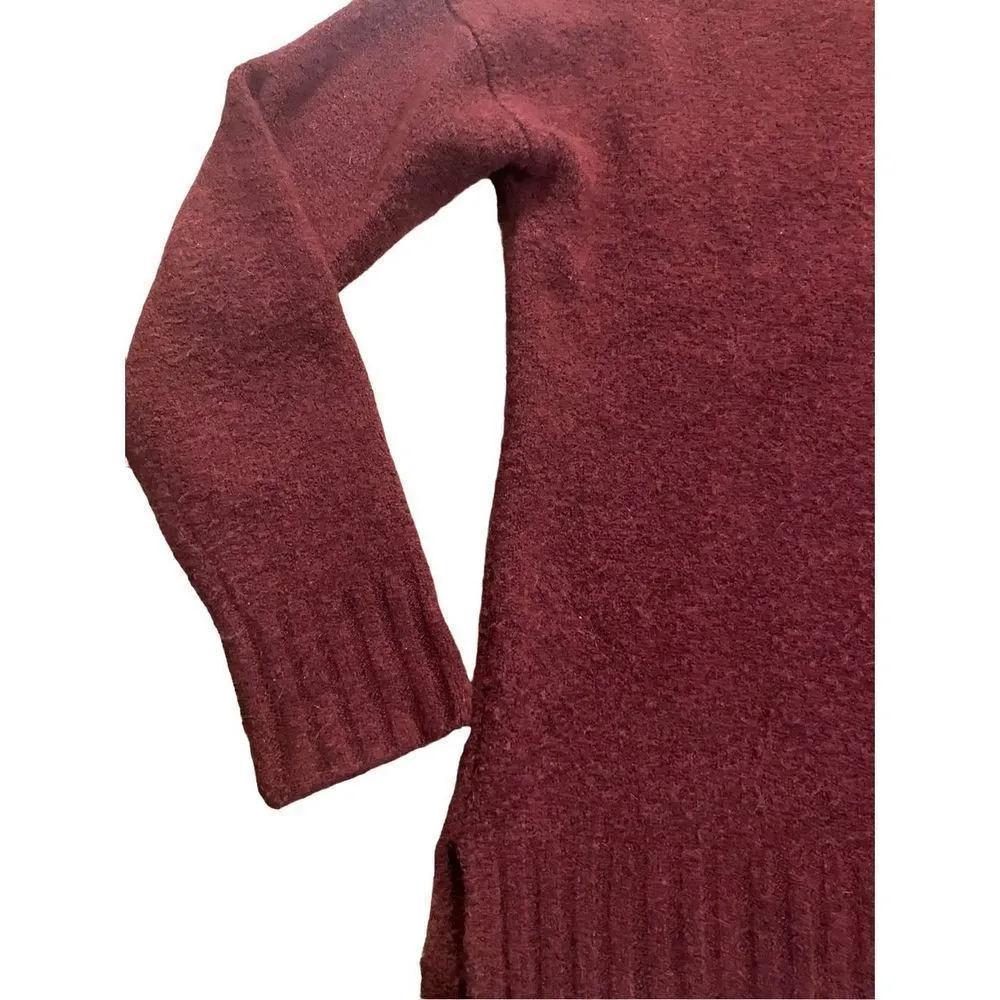 J. Crew wine red womens sweater sz XS merino wool blend - Image 5
