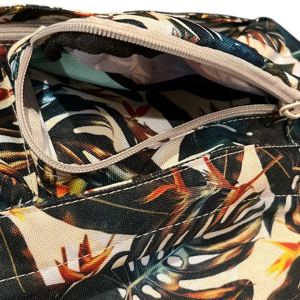 KAVU Rope Sling Bag Island Canopy Adjustable Strap Pockets Tropical Botanical - Image 4