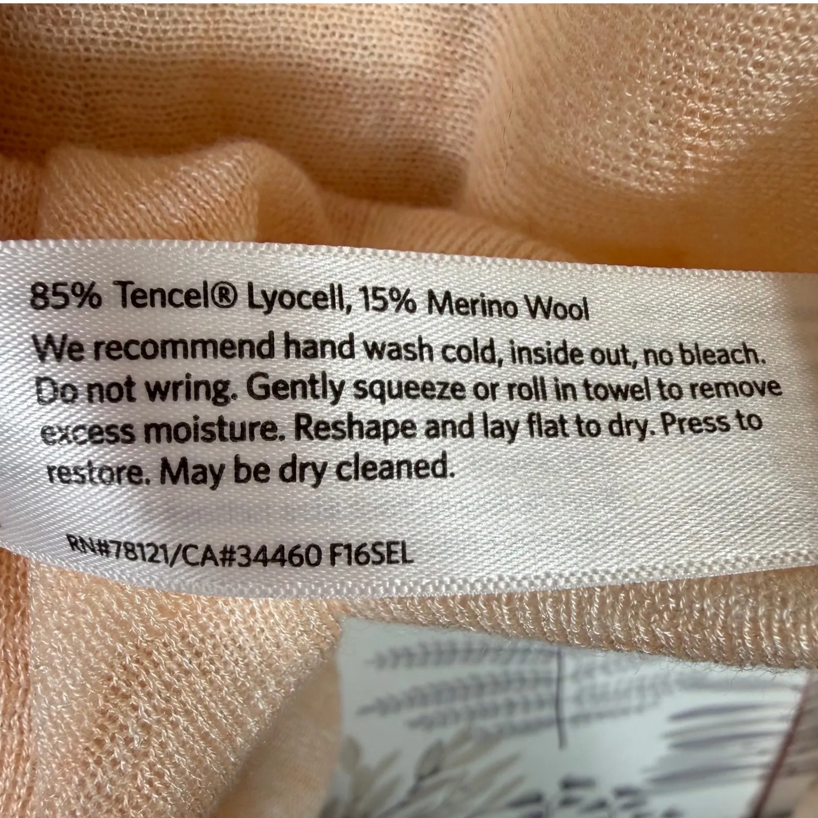 Eileen Fisher Sheer Tencel Merino Wool Asymmetrical Tunic Lightweight Top L - Image 7