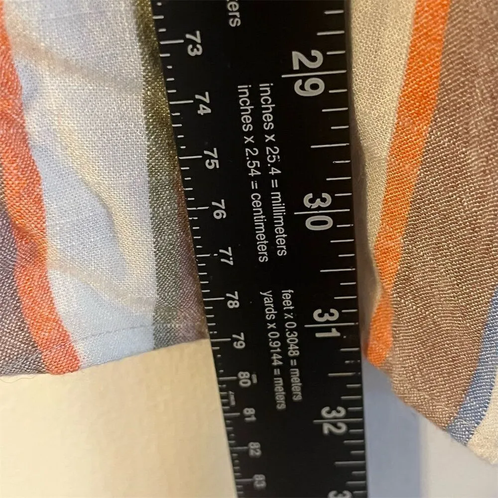 Show Me Your Mumu Cora Multicolor Stripe‎ Button-Down Mini Dress L - Image 10