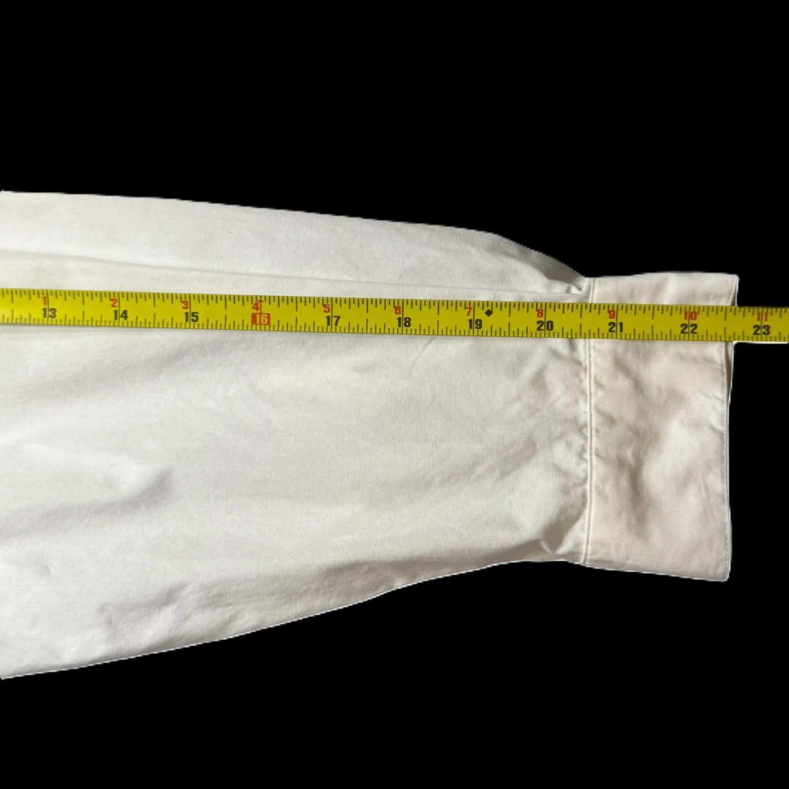 Susan Bristol White Button Up Womens XL Signature Blue Logo Placket Pockets VTG - Image 12