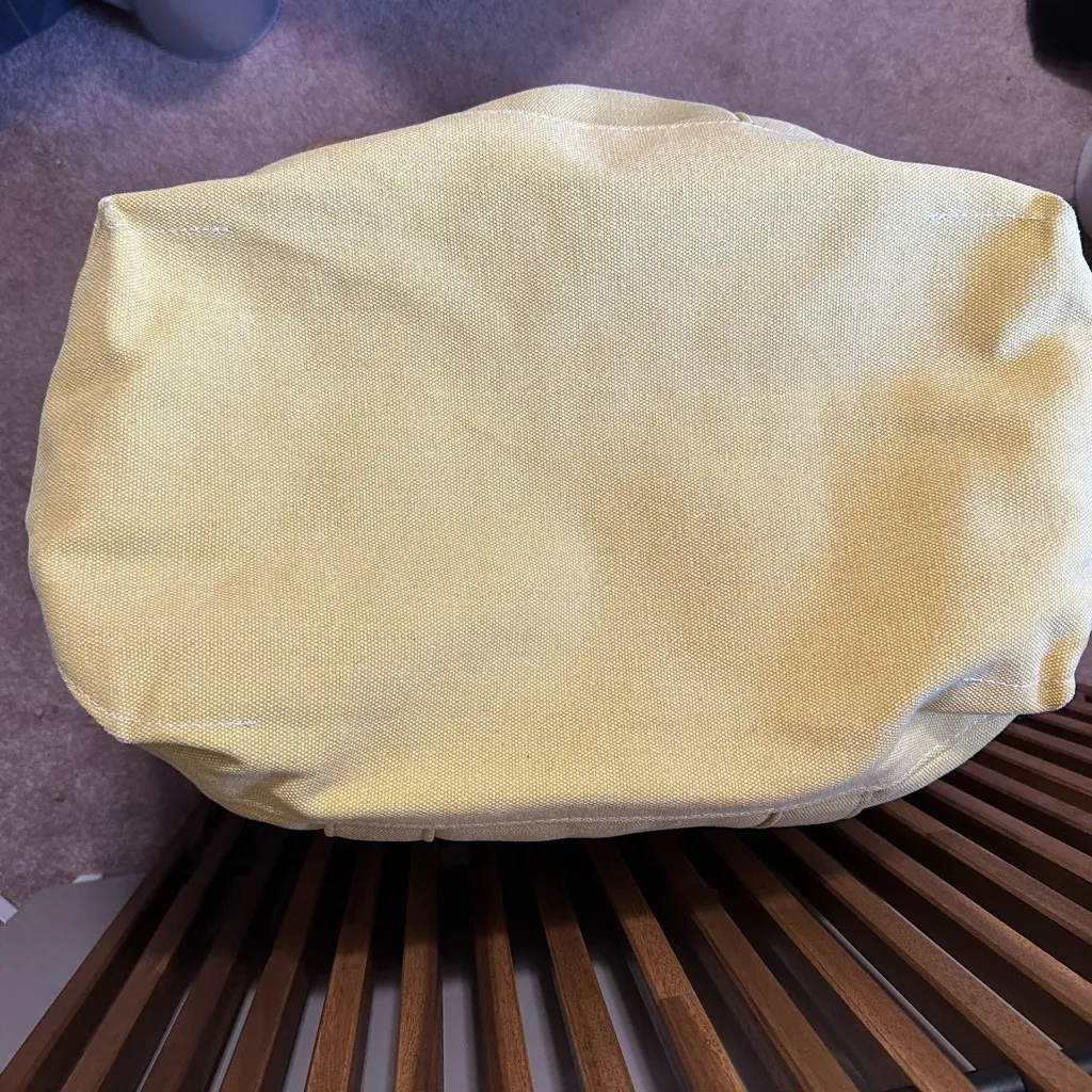 VTG L. L. Bean Boat & Tote Golden Butter Yellow Heavy Duty Canvas XL - Image 12