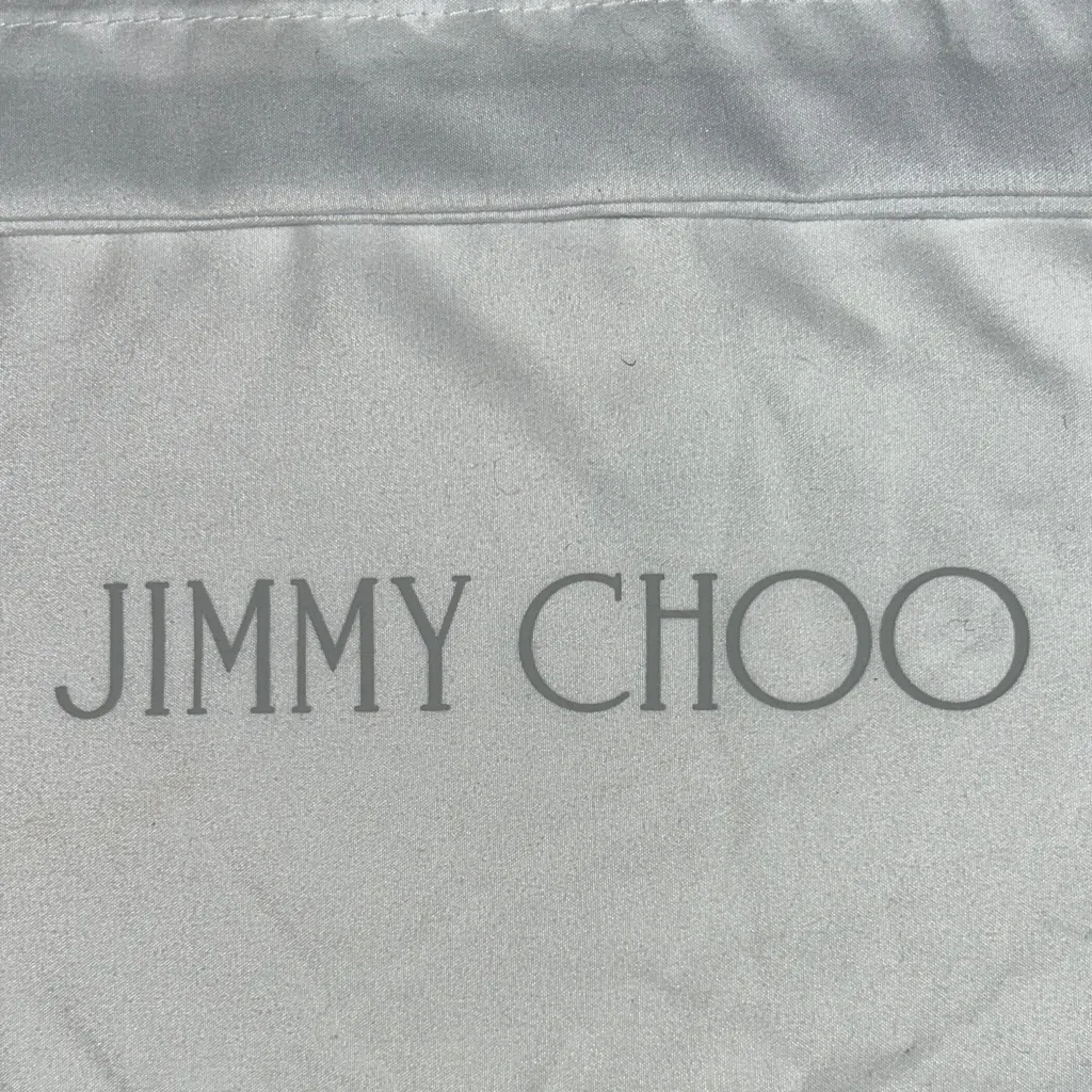 Jimmy Choo White and Gray Dust Bag - Image 2