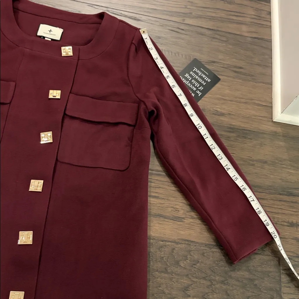 New With Tags Tuckernuck Oxblood Barnett Dress Sz S - Image 8