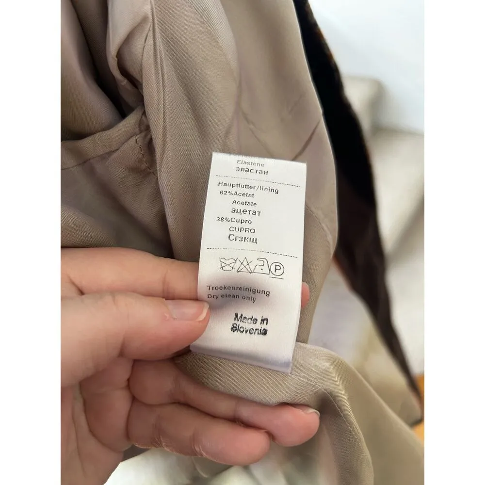 Windsor. Grey & Brown Paisley Silk & Wool Blend Blazer - Image 6