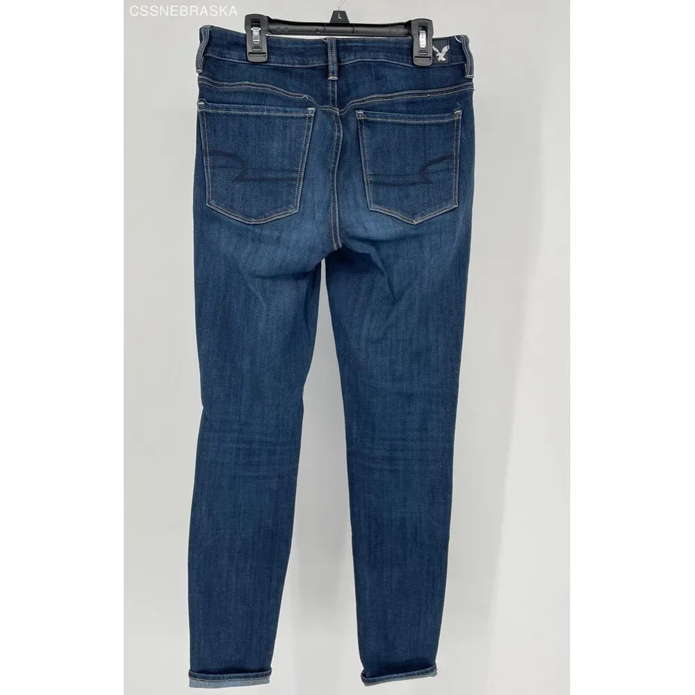 American Eagle Blue Women's Hi-Rise Jeggings 360 Super‎ Stretch - Size 6 - Image 2