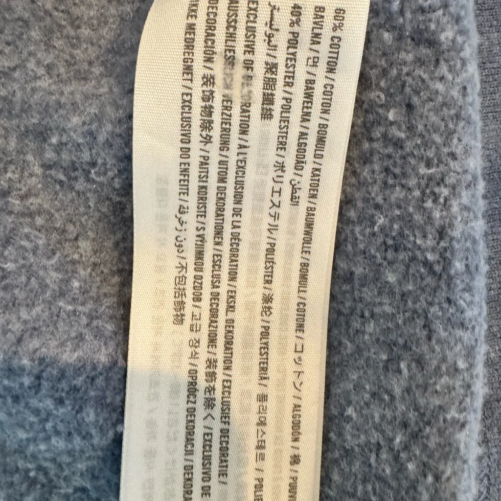 Abercrombie & Fitch Full Zip Hoodie Slate Blue M Cozy Fleece Sweatshirt - Image 5