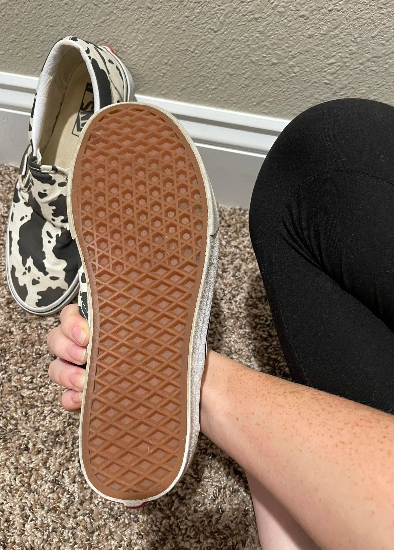 Vans Cow Print  Slip Ons - Image 2