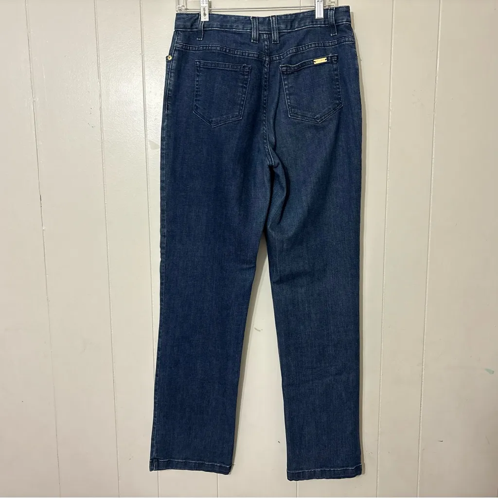 St. John Sport Straight Leg Jeans Blue Denim Women’s Size 8 Classic Fit - Image 7