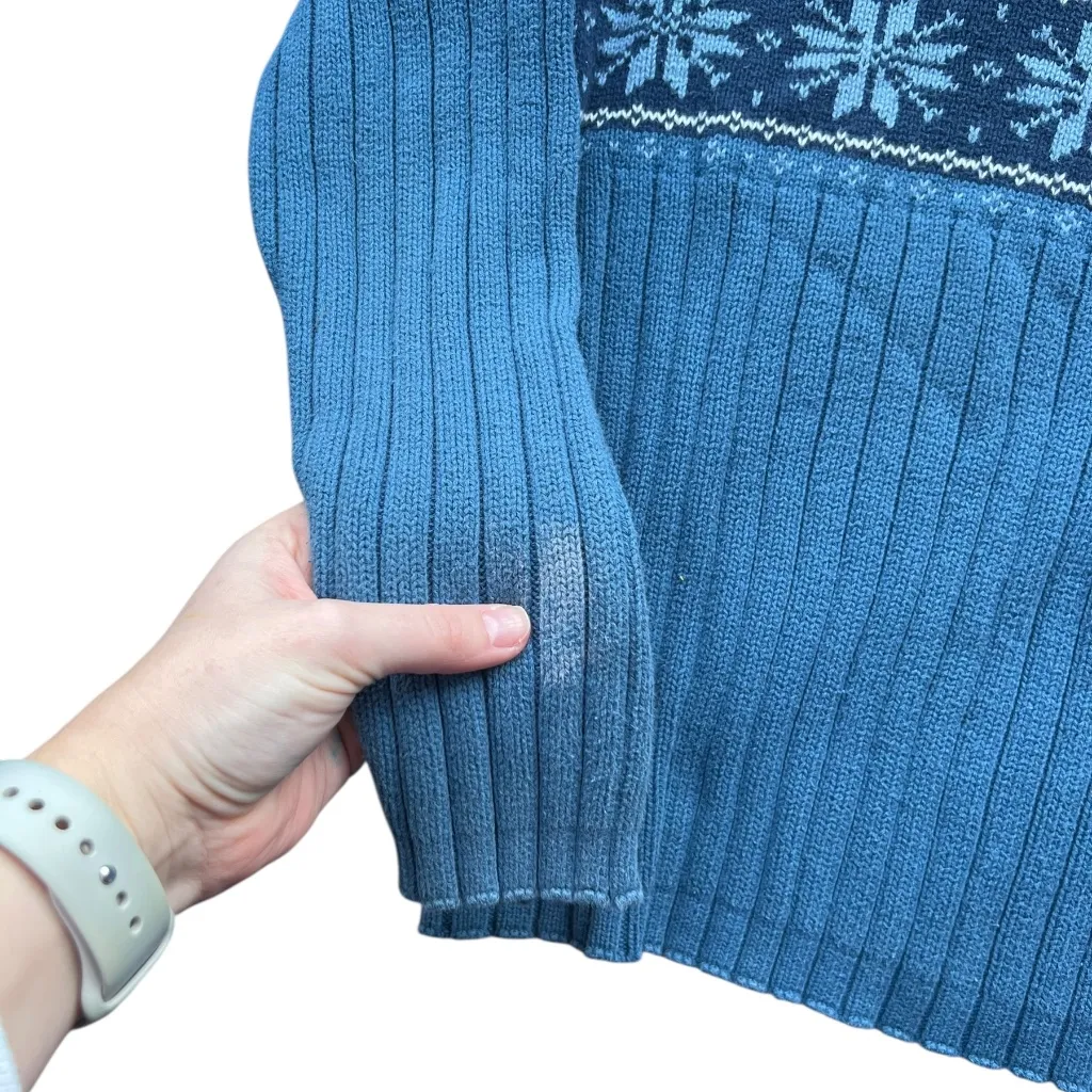 Vintage 90's / Y2K Cotton Winter Knit Cherokee Snowflakes. - Image 5