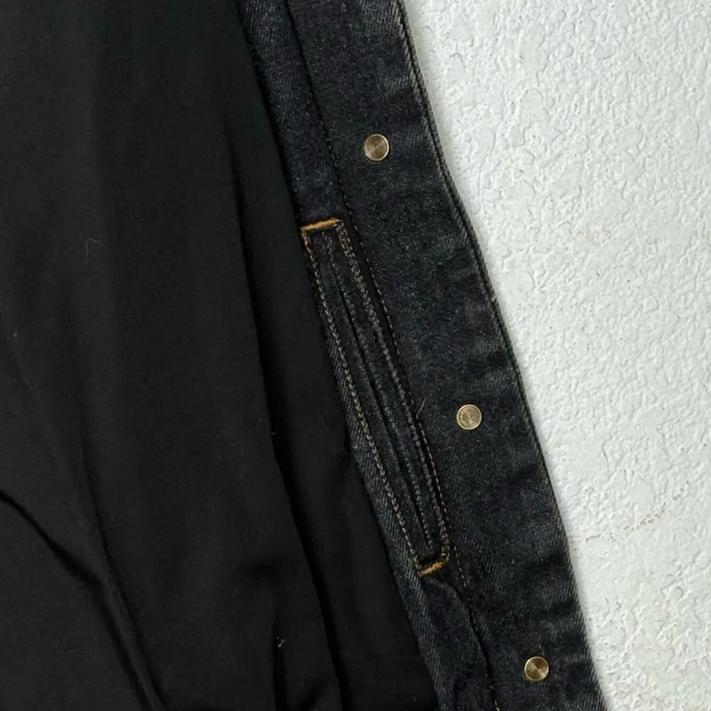 Vintage Lace Up Back Denim Jacket Subversive Gray M Size M - Image 10