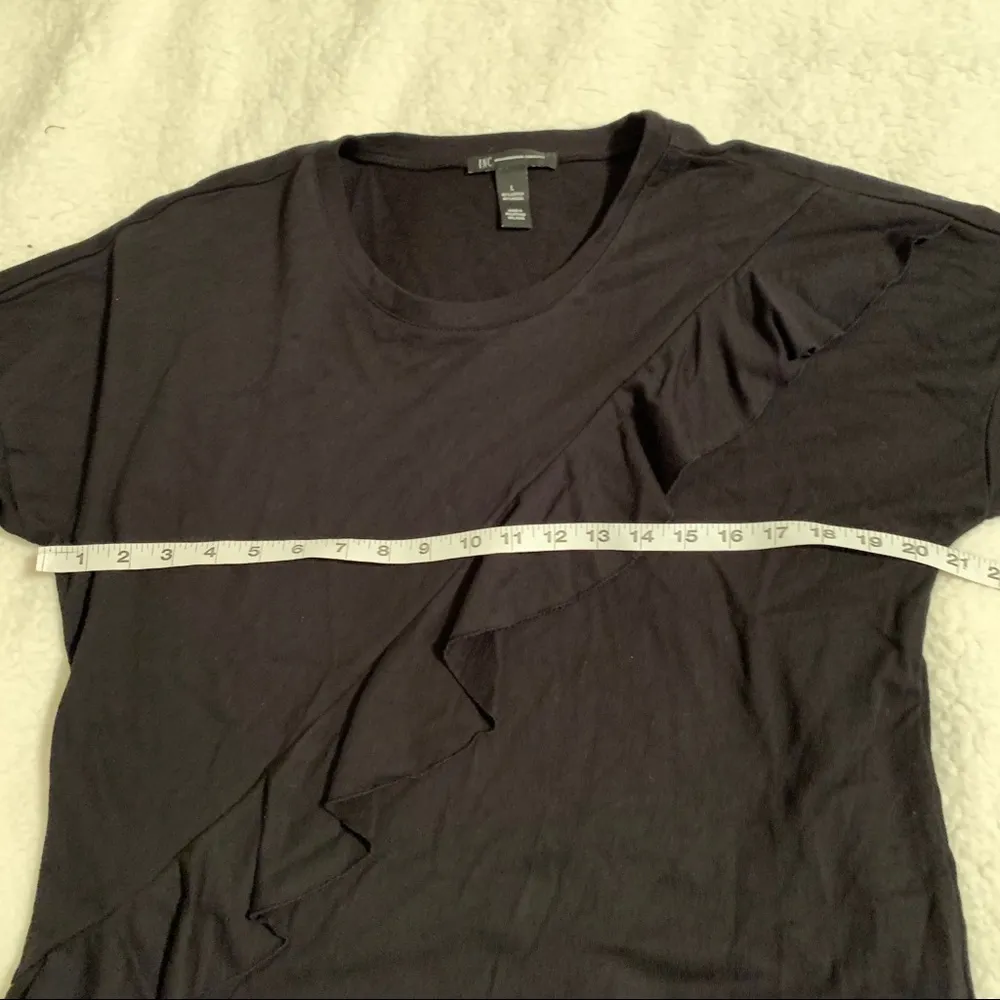 INC International Concepts Ruffled Sweatshirt Black Size L - Image 9