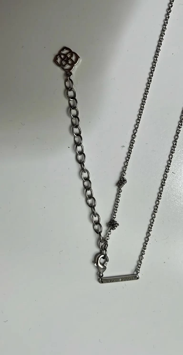 Elisa Silver Pendant Necklace Kendra Scott Platinum Drusy - Image 3