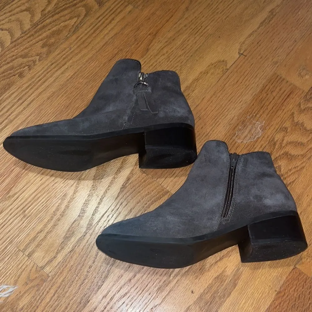 Steve Madden “Dacey” Gray Leather Ankle Booties w/ Silver Hardware & Tassel- 6M - Image 3