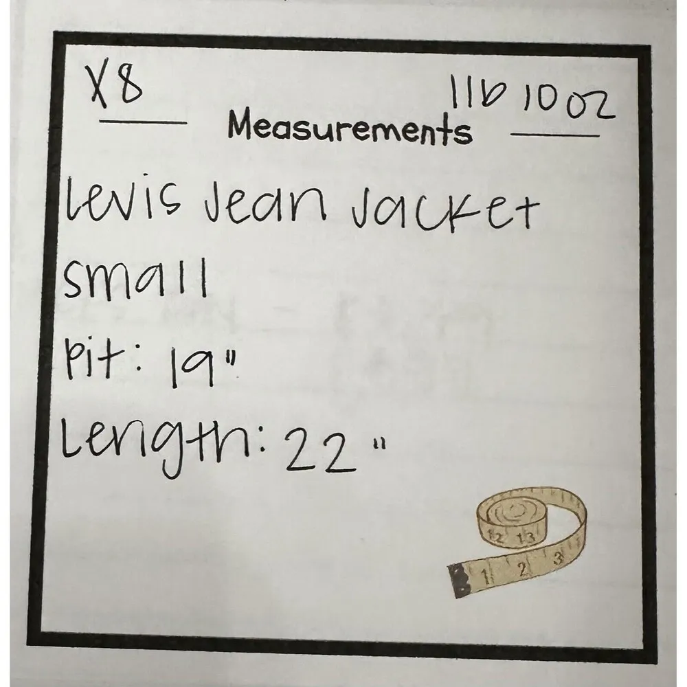 Levi Strauss & Co Denim Jacket Women’s Jean Jacket Levi’s Dark Wash Button Small - Image 8