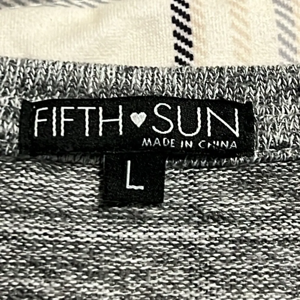 FIFTH SUN size large hi low lightweight sweatshirt sleepwear free spirit grey - Image 6