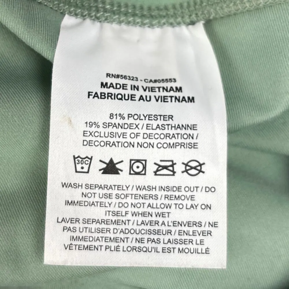 Nike Dri-Fit Check Logo Icon Mint Sage Green Pull-On Athletic Leggings Size S - Image 8