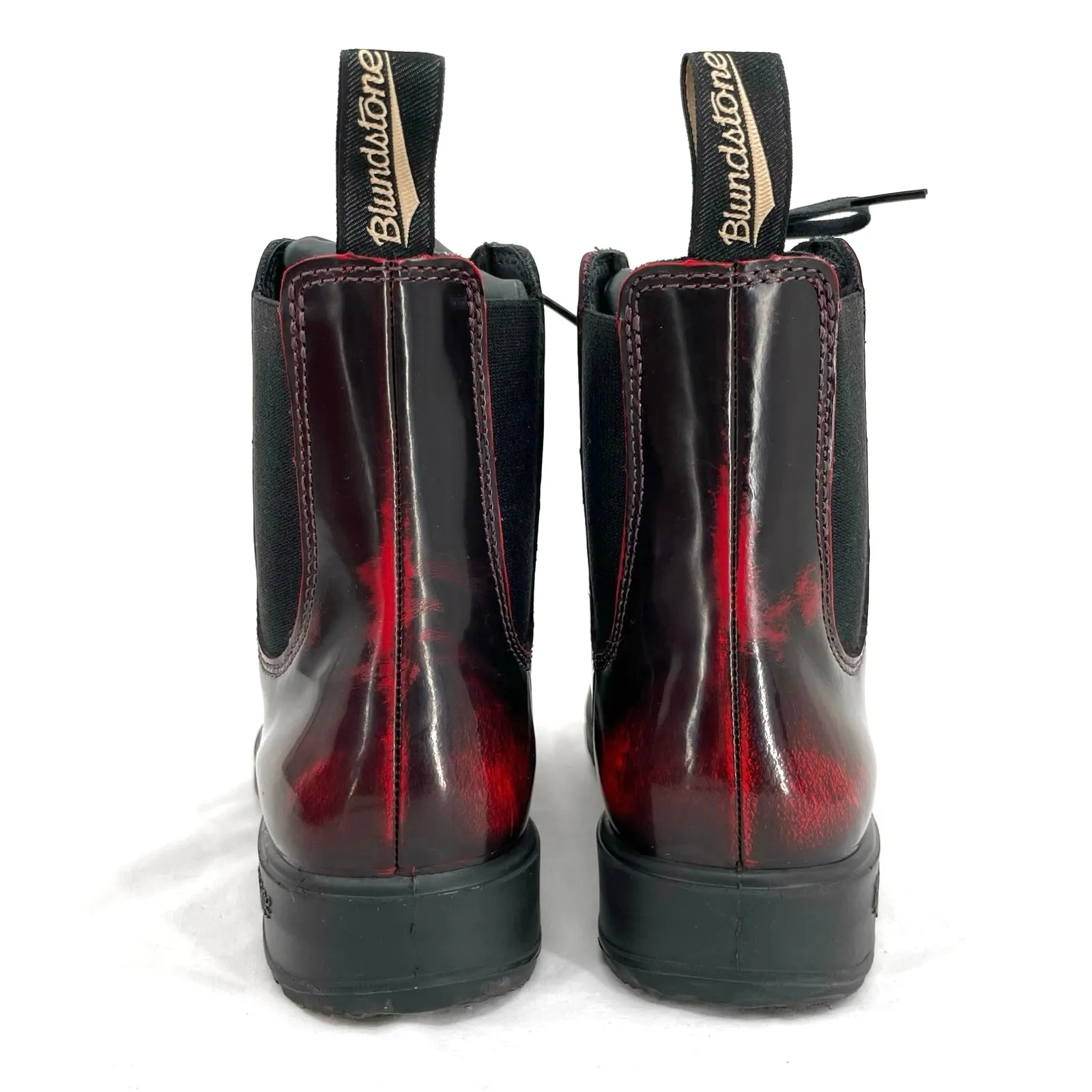 Blundstone Boots Bordeaux Brush Red Leather Lace Up Chelsea Shoes Size AU 4.5 - Image 8