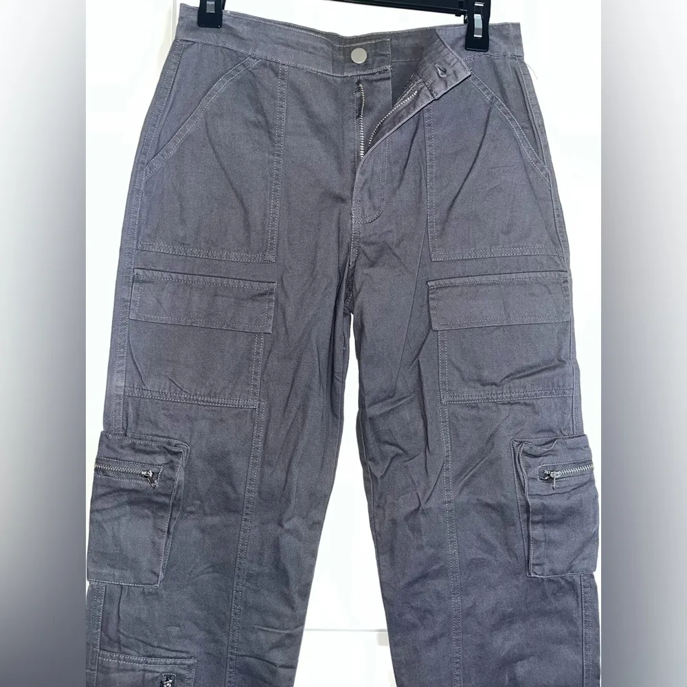 Angel Kiss Utility Cargo Pants Y2K Pocket Grunge VTG Women Size XS 100% Cotton - Image 4