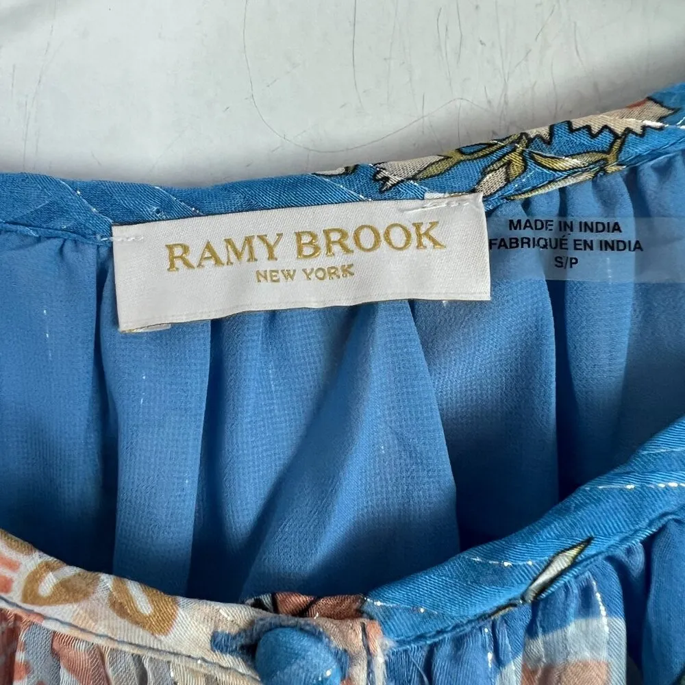 Ramy Brook Printed Hamilton Blouson Sleeve Mini Dress Long Sleeves Size Small - Image 5